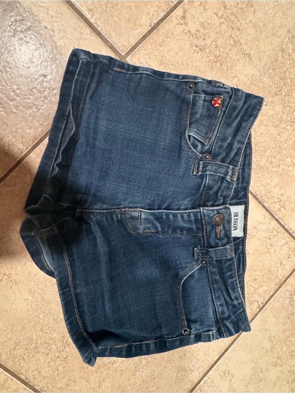 Hudson Jeans Women's Dark Blue Denim Shorts with Classic Cut